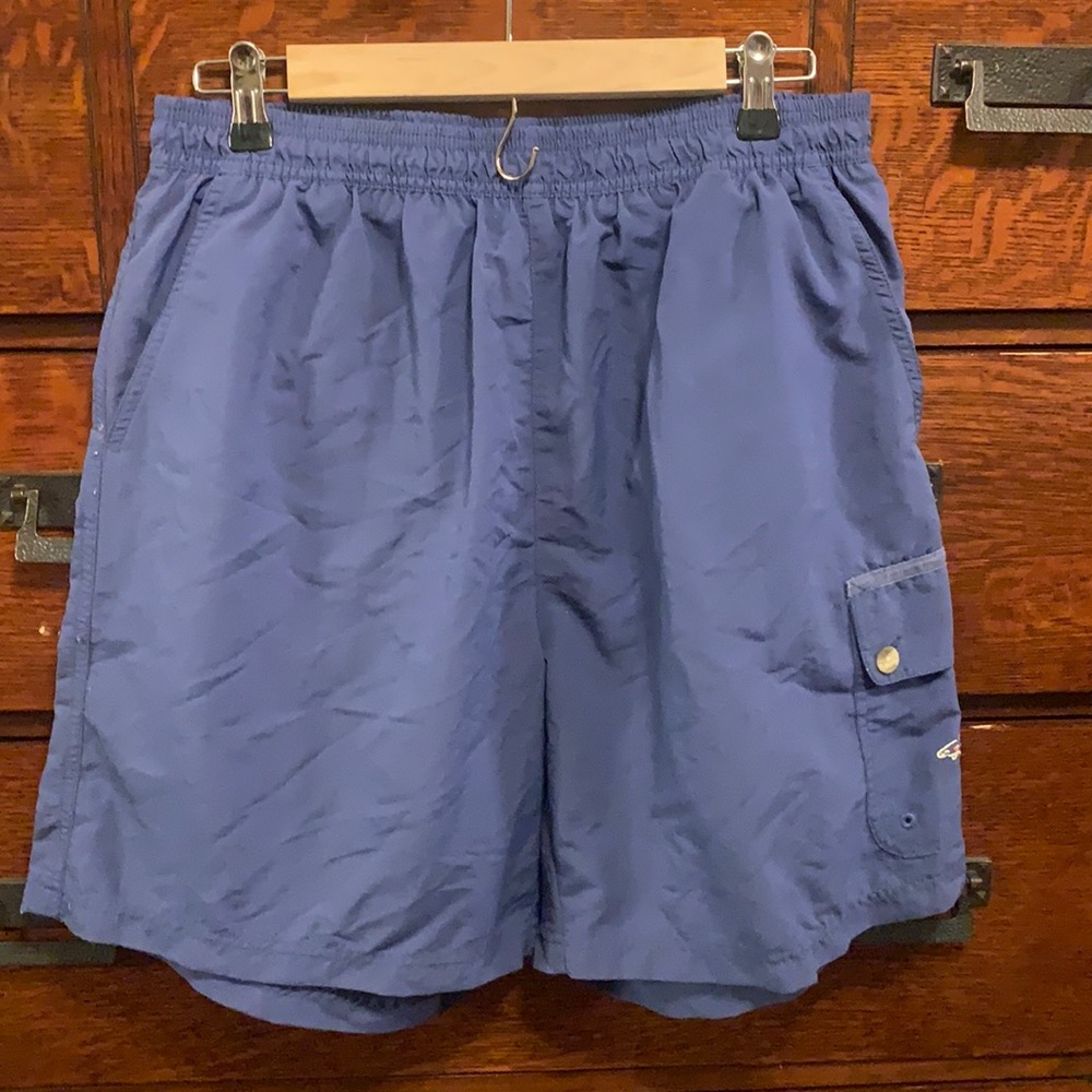 Navy Blue Greg Norman swim trunks
